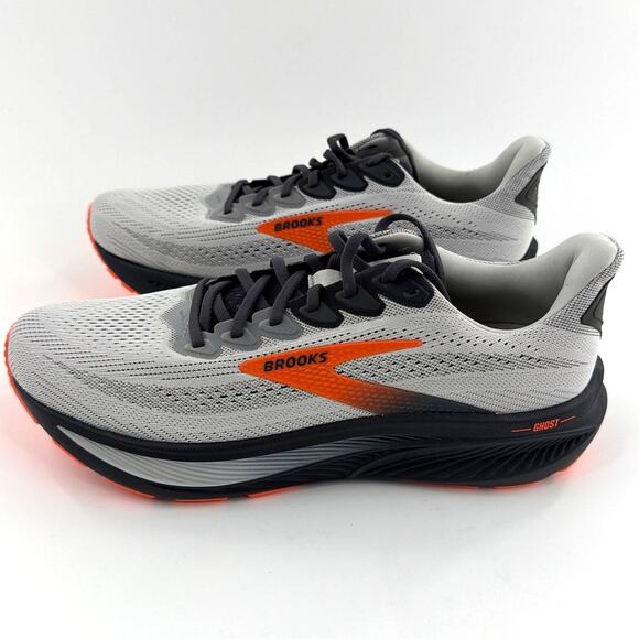 Brooks Men\'s Oyster Mushroom Orange Ebony Ghost 17 Running Shoe Size 12 main image 4
